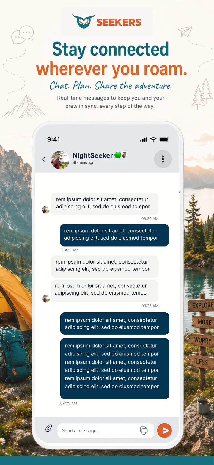 Stay connected wherever you roam: real-time chat
